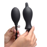 Master Series Dark Inflator Inflatable Anal Plug - Black