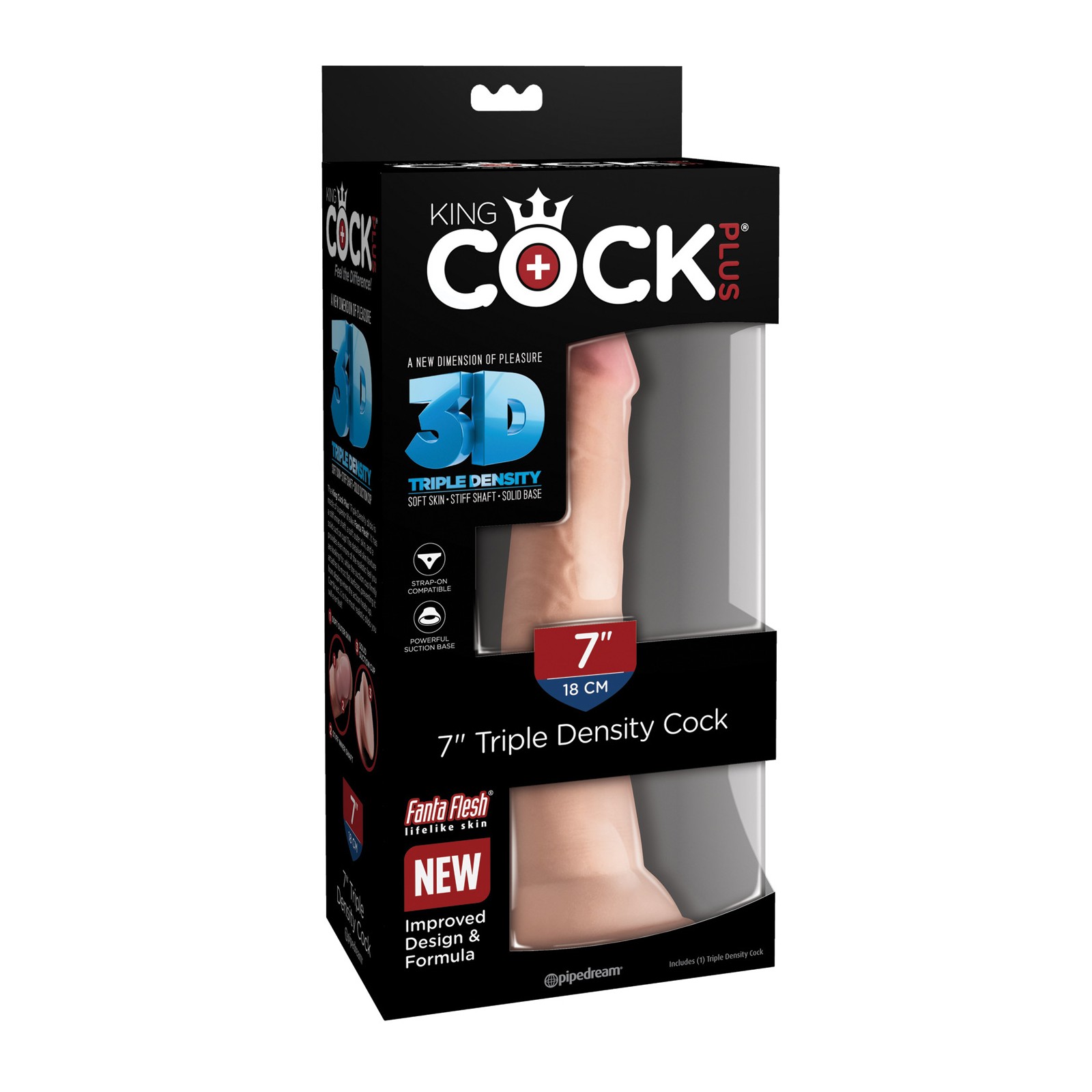 King Cock Plus Pene de 7" Triple Densidad