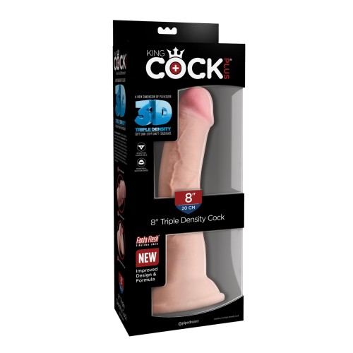 King Cock Plus Pene de 8 Pulgadas Triple Densidad - Experiencia Realista