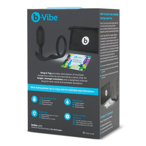 b-Vibe Snug & Tug Weighted Silicone & Penis Ring