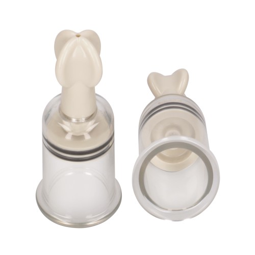 Shots Pumped Nipple Suction Set in Medium Clear