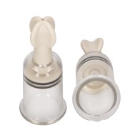 Shots Pumped Nipple Suction Set in Medium Clear