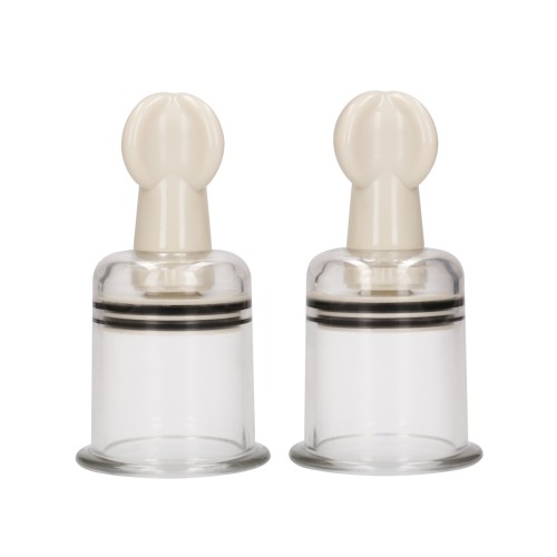 Shots Pumped Nipple Suction Cups - Large