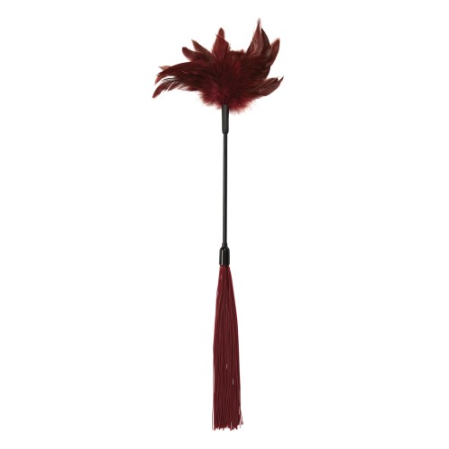 Sex & Mischief Enchanted Feather Tickler - Burgundy