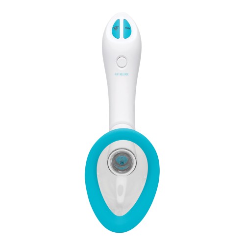 Bomba Automática Vibradora Bloom Intimate Azul Claro Blanco