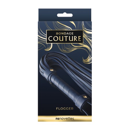 Flogger Couture de Bondage Azul para Juegos Sensuales