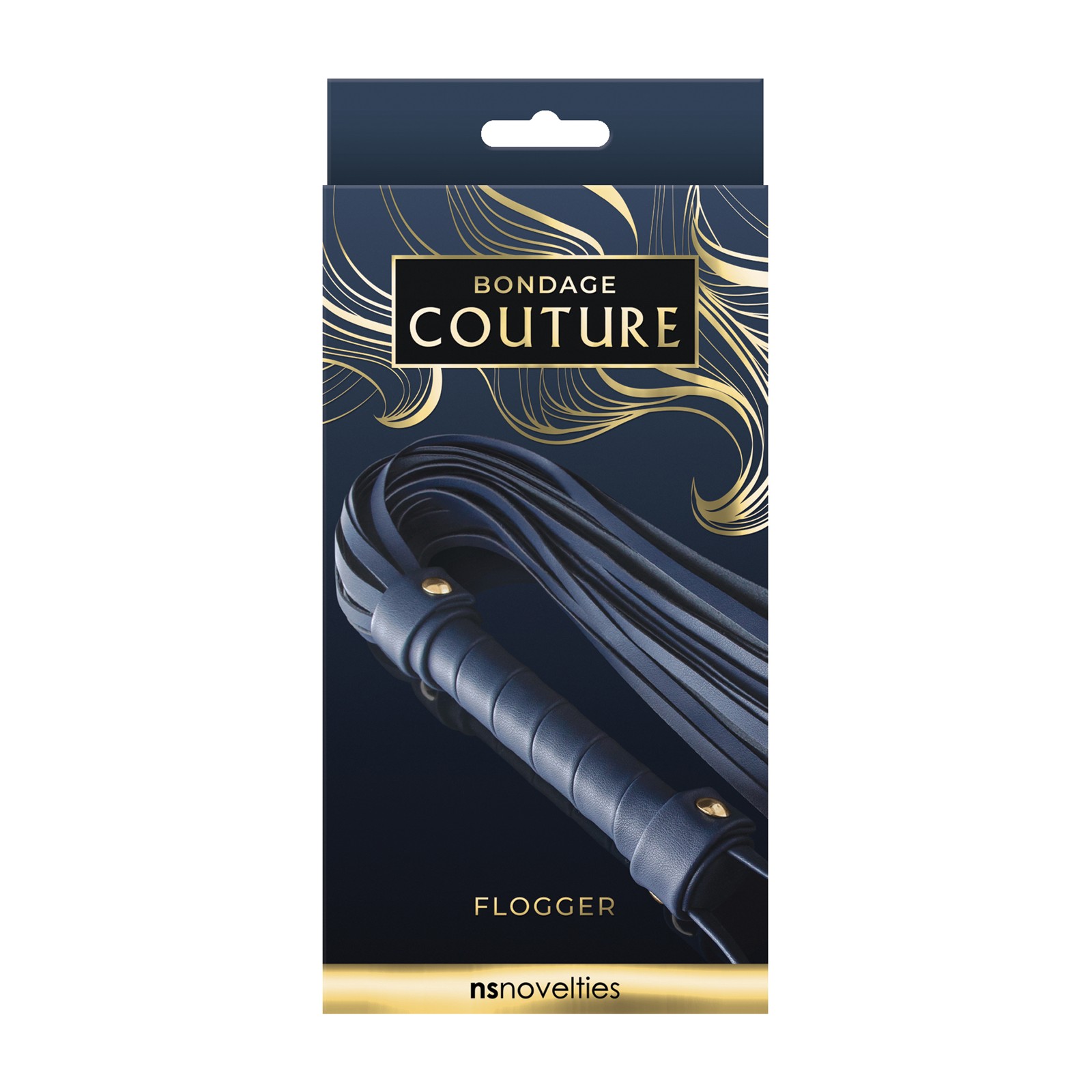 Flogger Couture de Bondage Azul para Juegos Sensuales