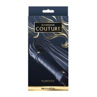 Flogger Couture de Bondage Azul para Juegos Sensuales