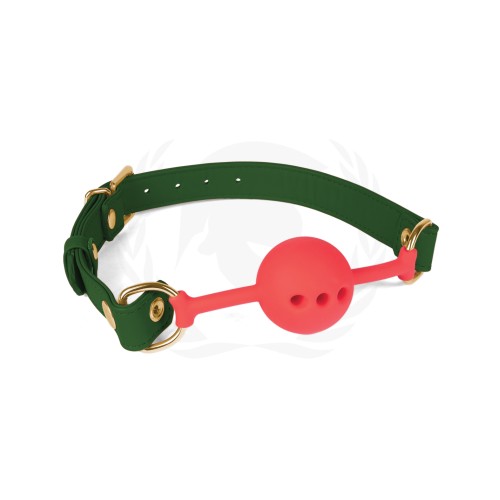 Spartacus Silicone Ball Gag Green Straps