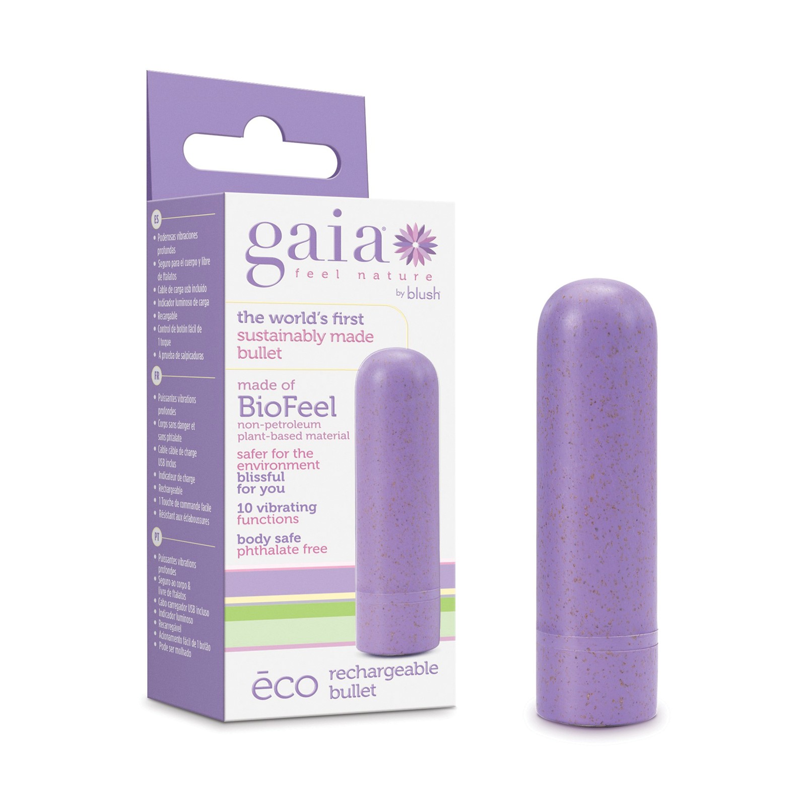 Blush Gaia Bullet Recargable Ecológico Lila