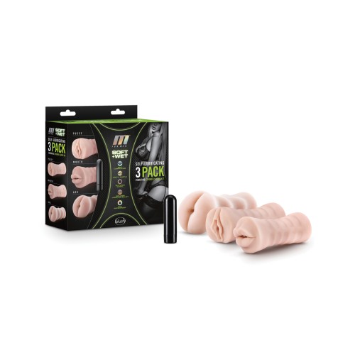 Kit de Manga Vibrante Blush M para Hombres Pack de 3