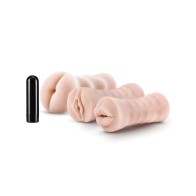 Blush M for Men Vibrating Stroker Sleeve Kit Pack of 3