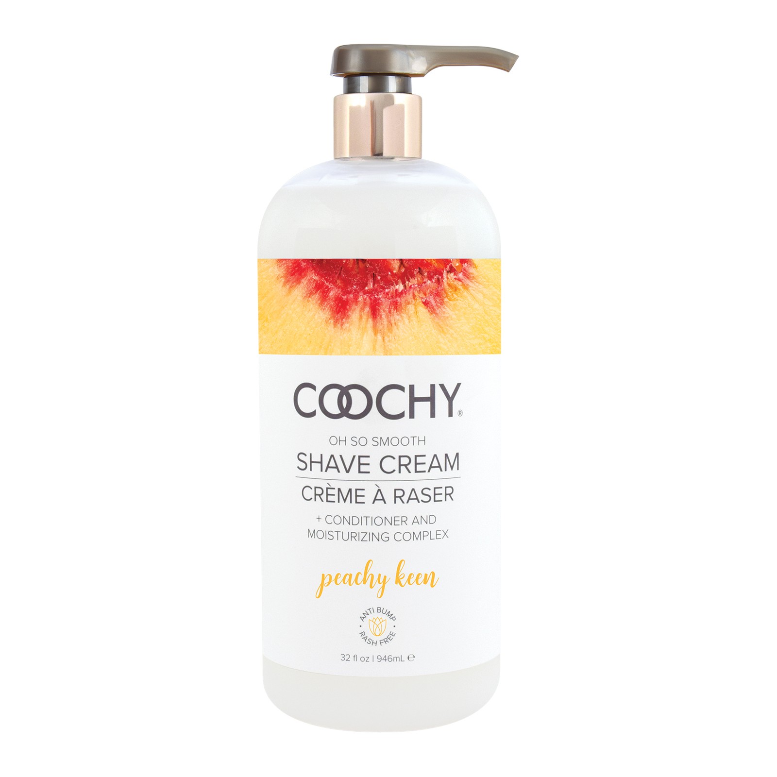 COOCHY Rash Free Shave Cream 32 oz Peachy Keen