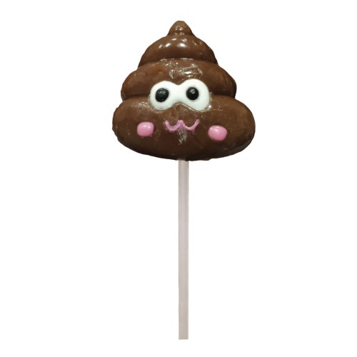 Shit Face Chocolate Flavored Lollipop for Fun