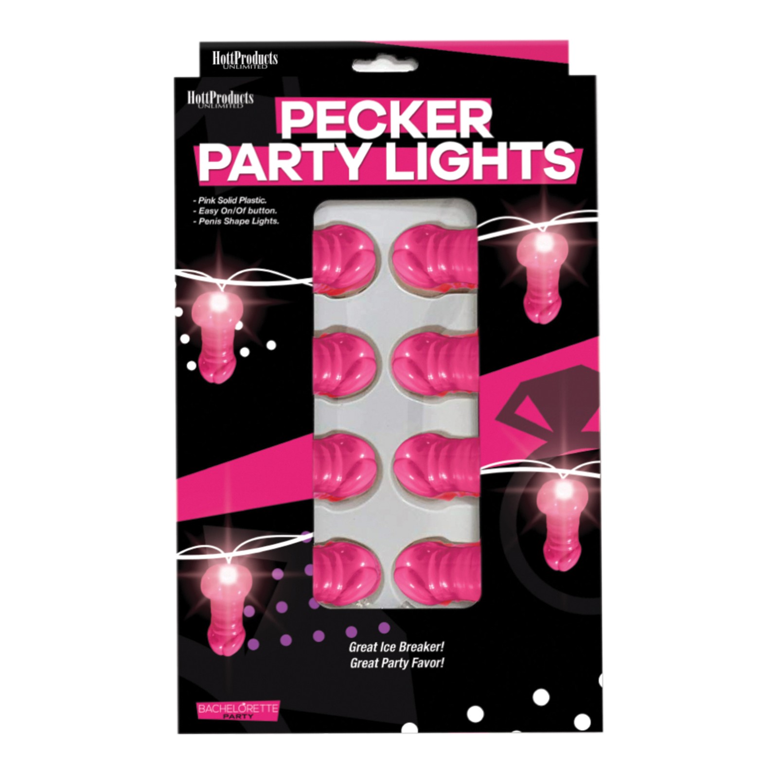 Light Up Pecker String Party Lights