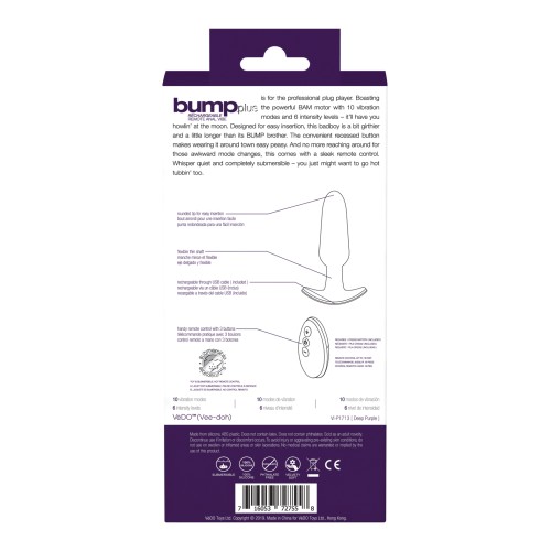 VeDO Bump Plus Deep Purple Anal Vibrator