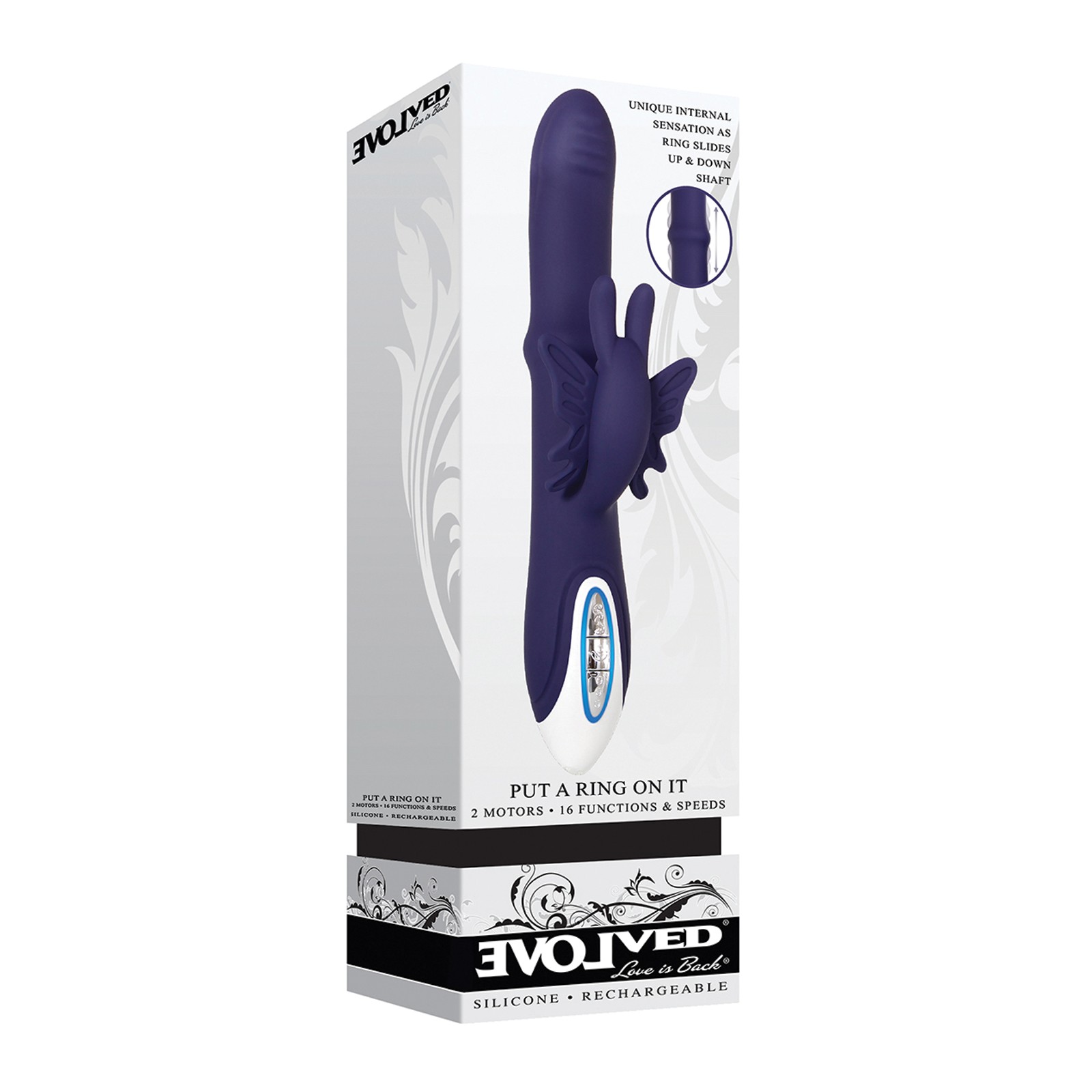 Evolved Pon un Anillo en Él Vibrador - Púrpura