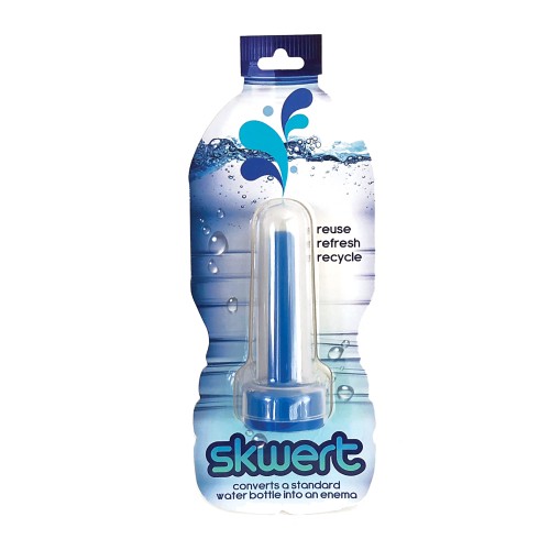 Adaptador de Enema Skwert Botella de Agua Azul