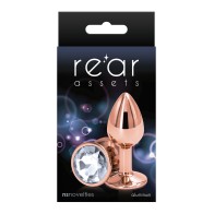 Rear Assets Rose Gold Small Anal Toy for Couples