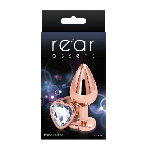 Anal Rose Gold Heart - Mediano