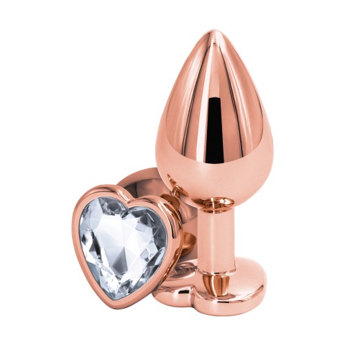 Anal Rose Gold Heart - Mediano