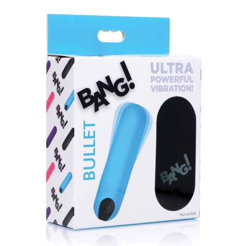 Bang! Vibrating Bullet with Remote Control - Blue