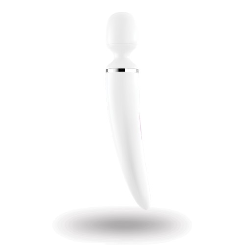 Satisfyer Wand-er Woman Blanco Cromo