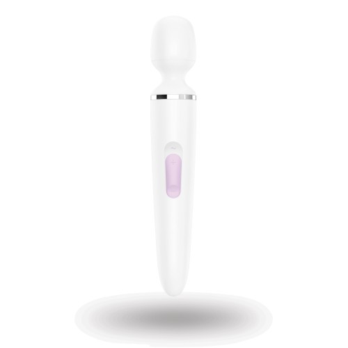 Satisfyer Wand-er Woman Blanco Cromo