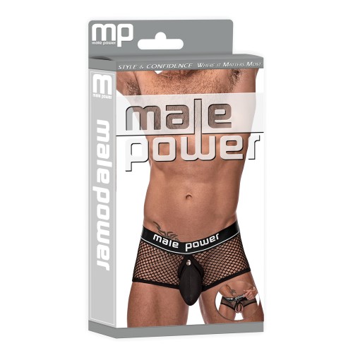 Cock Pit Fishnet Mini Cock Ring Short Black MD