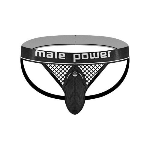 Cock Pit Fishnet Cock Ring Jock Black LXL by Male Power