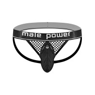 Cock Pit Fishnet Cock Ring Jock Black LXL by Male Power