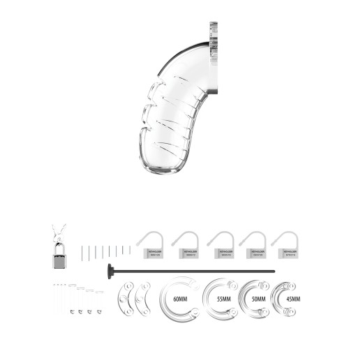 Shots Man Cage Silicone Urethral Sounding Clear