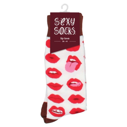 Socks Sexy Shots Amor de Labios para Mujeres