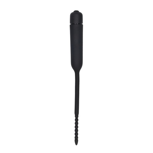 Plug de Sondeo Uretral con Punta con Perlas - Negro