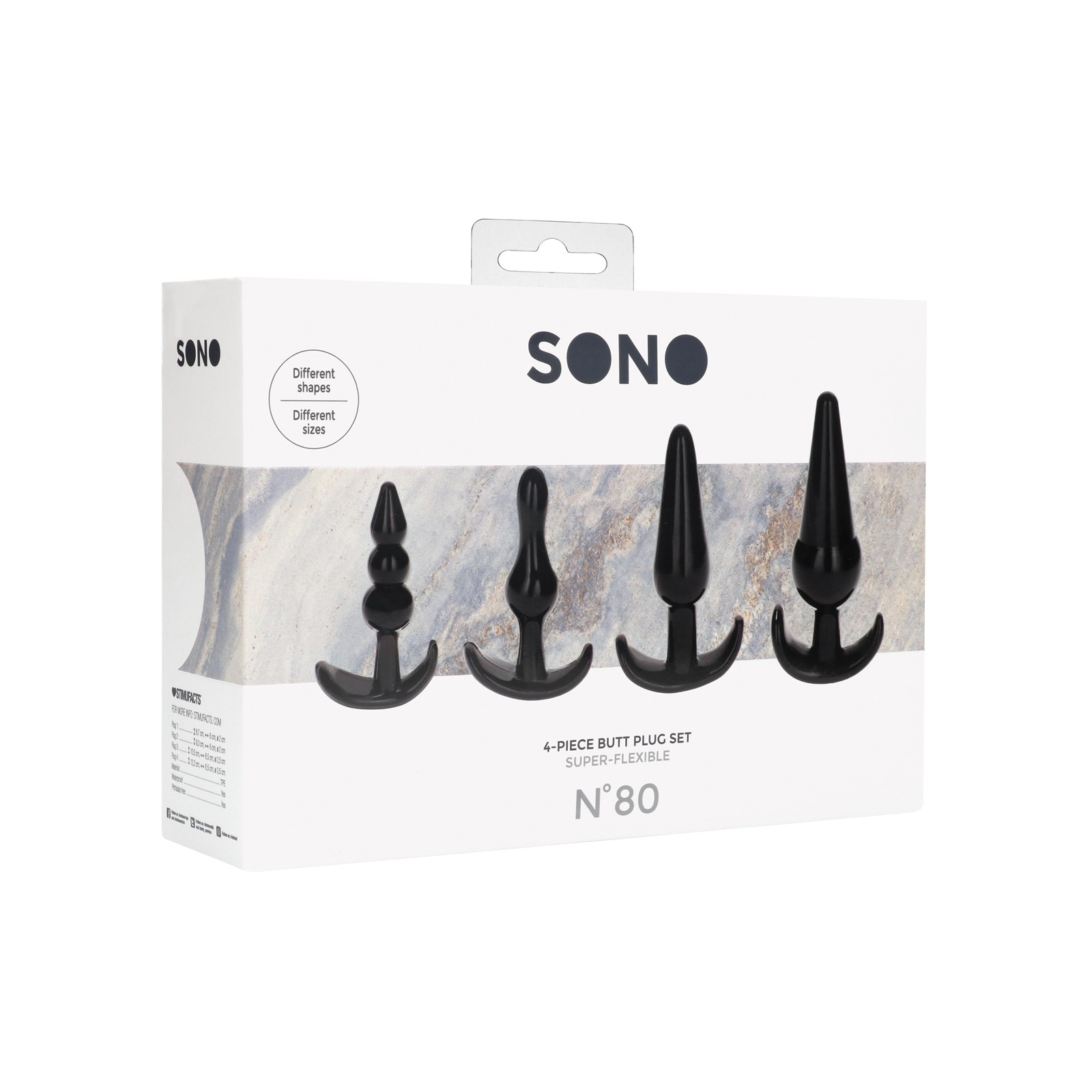 SONO No. 8 Butt Plug Set - Black