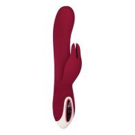 Evolved Inflatable Bunny Dual Stim Vibrator Burgundy