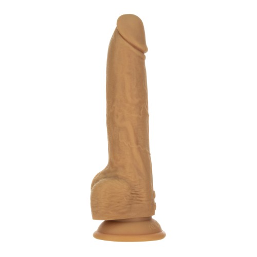 Naked Addiction 9" Thrusting Dong Caramel