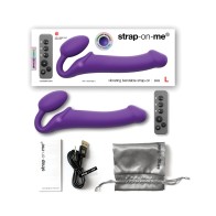 Strap On Vibrador Flexible sin Estribos Grande Púrpura