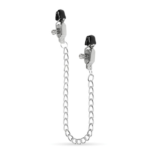 Easy Toys Big Nipple Clamps with Chain - Enhancing Pleasure