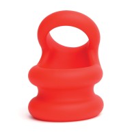 Sport Fucker Switch Hitter Anillo para Pene Estirador de Testículos Rojo