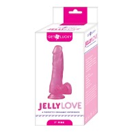 Get Lucky Dildo de 7" de la Serie Jelly