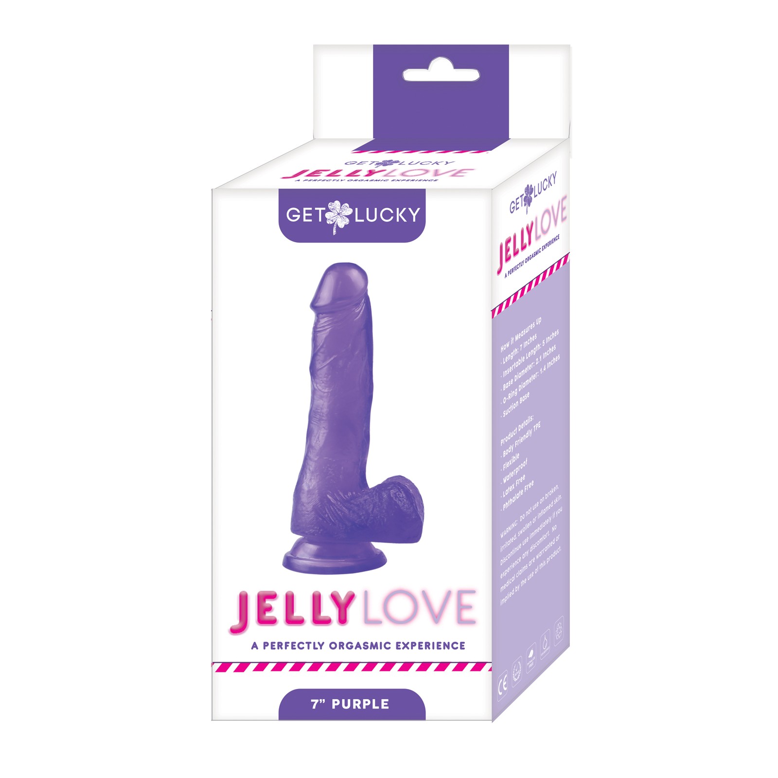 Get Lucky 7" Jelly Series Love Purple - Enjoyable Pleasure