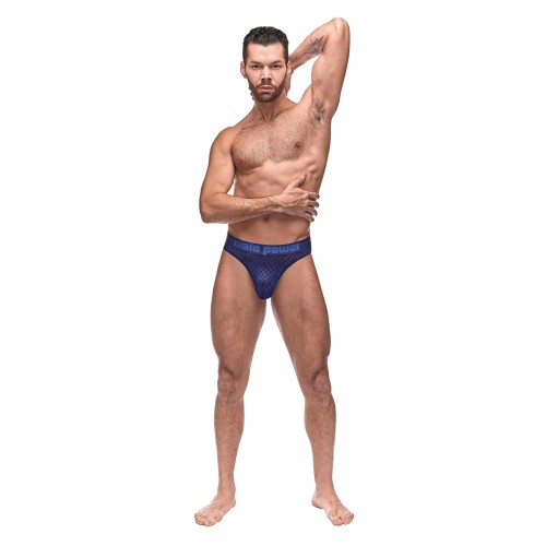 Diamond Mesh Bong Thong - Blue S/M