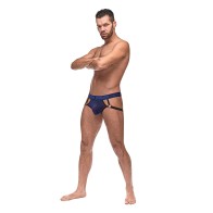 Diamond Mesh Jock Ring Blue Color