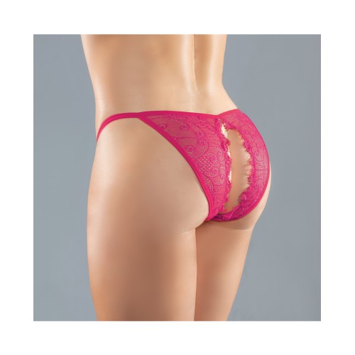 Adore Lace Enchanted Belle Panty - Hot Pink One Size