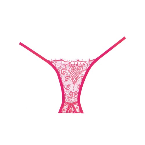 Adore Lace Enchanted Belle Panty - Hot Pink One Size