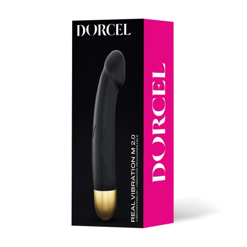 Dorcel Real Vibration M 8.6inch Rechargeable Vibrator - Black/Gold