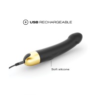 Dorcel Real Vibration M 8.6inch Rechargeable Vibrator - Black/Gold