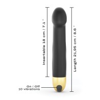 Dorcel Real Vibration M 8.6inch Rechargeable Vibrator - Black/Gold