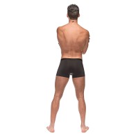 Private Screening Micro Mesh Modal Pot Leaf Shorts Black MD